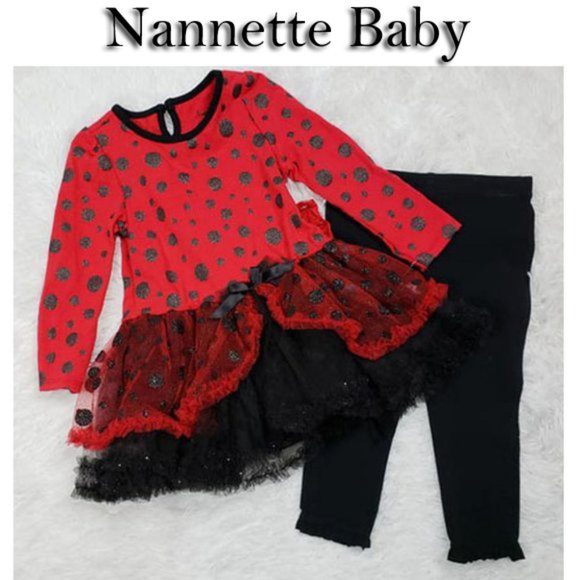Nannette Baby Tutu 3 Piece Outfit Size 24 Months NWT